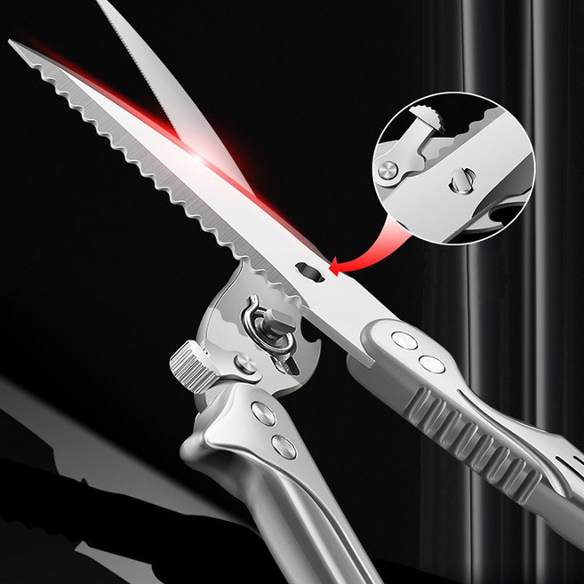 캠핑가위 분리형 스텐 캠핑 낚시칼 멀티툴 백패킹 캠핑용 나이프 손질 뼈가위, 분리형 캠핑가위, 1개