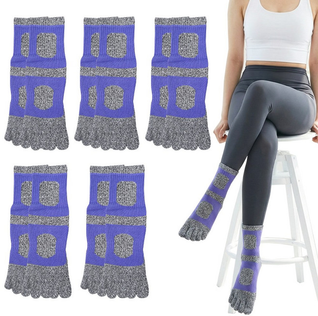 발꼬미 여성 스포츠 발가락양말 5족 중목 등산 러닝