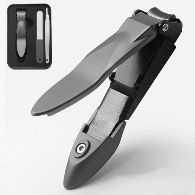 [네일룸] 깔금하게 모아주는 손톱깍이세트 손톱이 튀지않는 고급형 손톱깍이 발톱깍이세트, 깔끄미 손톱깍이세트 - 블랙, 1개