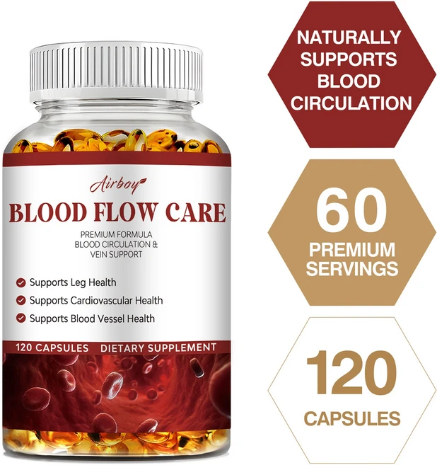 혈류 관리 - 뇌 및 심장 건강 지원 혈액 순환 호손, 1개, 120정 - 쿠팡