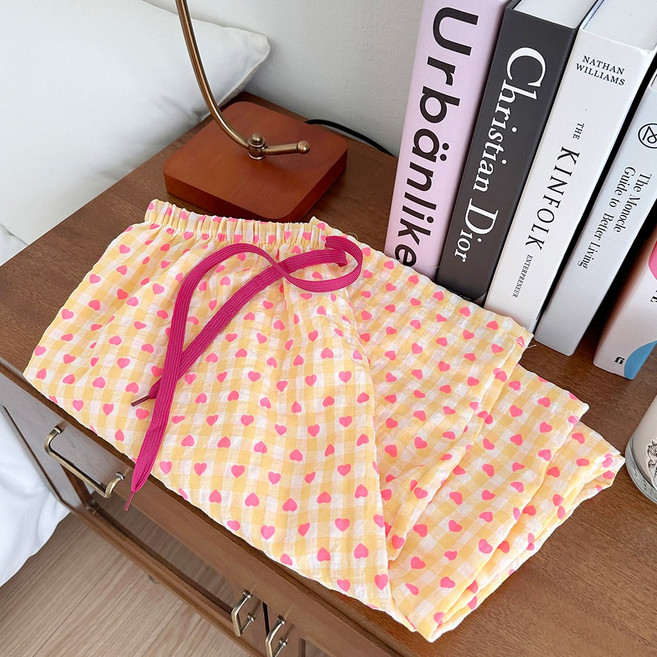 엘라운지 사계절 포인트 패턴 파자마 바지