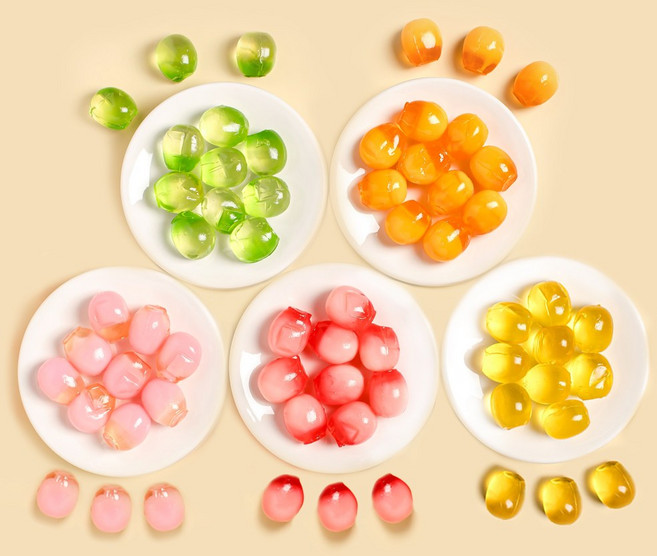 동일식품 까먹는 젤리 혼합 120g x 5가지맛 망고 리치 샤인머스켓 백도복숭아 허니유자, 1개, 600g