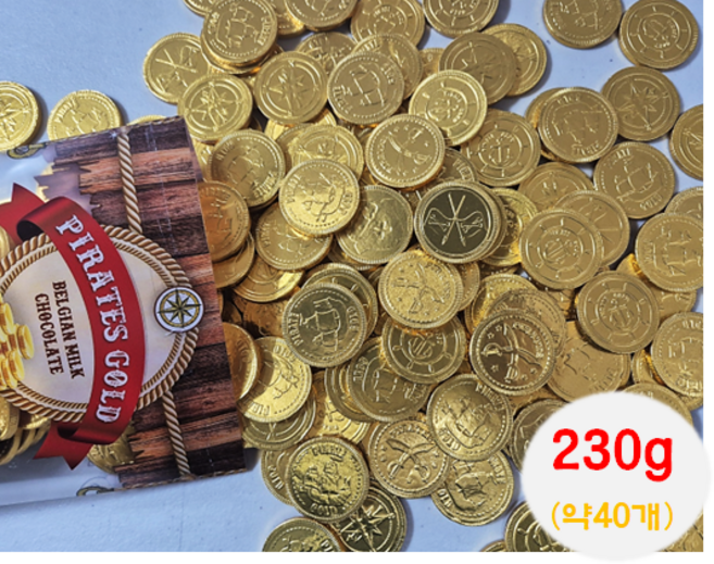 코스트코 파이어리츠 골드 코인 동전 밀크초콜릿, 231g, 1개