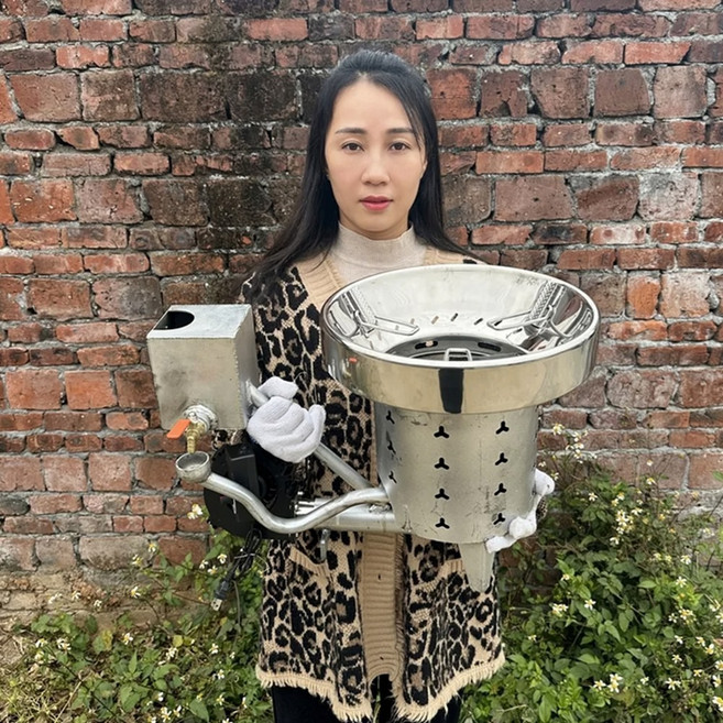 폐오일난로 폐유 히터 농업용 대형 평방미터 220V 드럼통 20평방미터 3L, 엔진오일로 배풍기 가속기, 엔진오일 난로 팬속도조절기 포함