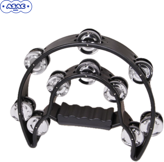 찰랑 노래방 탬버린 아삭스퀘어, 블랙, 1개