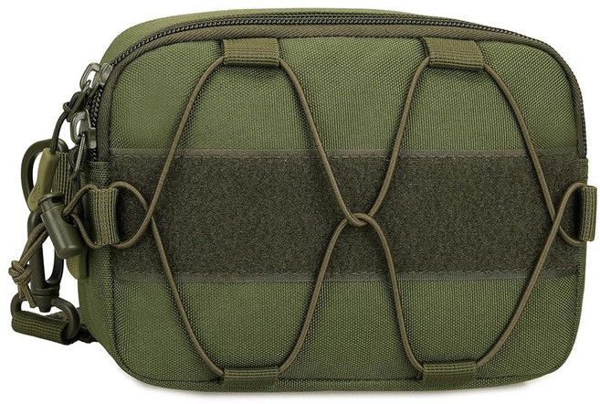 Tactical Molle 관리자 덤프 파우치 조끼 유틸리티 EDC 파우치 백 이중 목적 서브 복부 댕글러 드롭 몰리 루프 스트랩 포함, Green