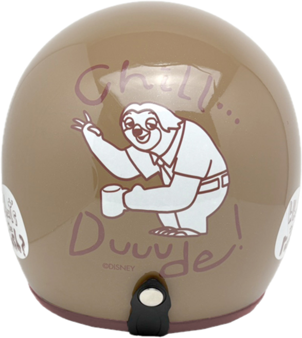 EVO 動物方程式2 迪士尼授權 3/4機車安全帽 樹懶款 台灣CNS認證, 拿鐵