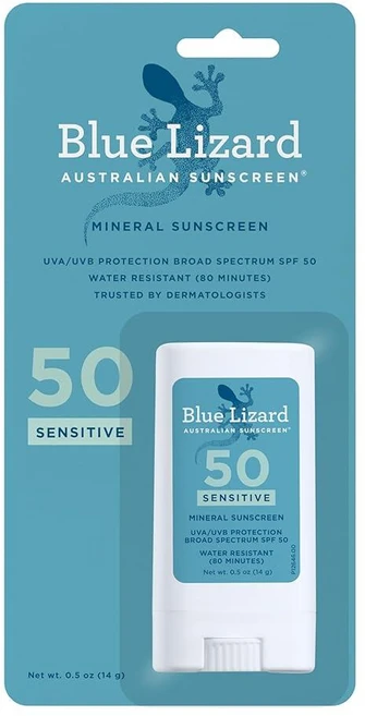 산화아연 SPF 50+ 방수 UVA UVB 보호 기능이 있는 블루 리자드 민감 미네랄 자외선 차단 스틱 무향 0.5온스, 1_0.5 Ounce (Pack of, 1 - 쿠팡