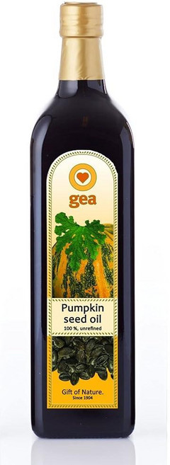 GEA Styrian 호박 씨앗 오일 - (500ml) 건강을 위한 호박 씨앗 오일 샐러드용 100% 천연 글루텐 프리 버진 호박 씨앗 오일, 1개, 500ml