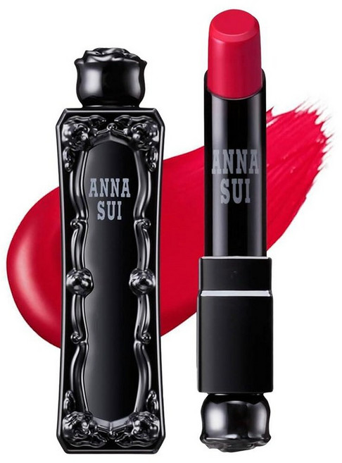 ANNA SUI 루즈 레드 - 립스틱 - 풍부하고 생생한 색상 개발 - 풍부한 질감 - 조각된 형태 - 오래 지속됨 - 화려하고 대담한 - 400 얼루어 레드 - 3.4(0.1