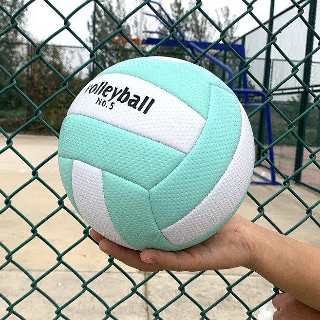PVC 比賽用球 兒童排球 軟式排球 訓練排球 國小排球, 加厚防滑版/排球（5號馬卡龍藍）, 1個, TY-001