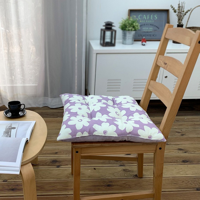 우리앤데코 플라워 사각 빵빵이 방석-바이올렛