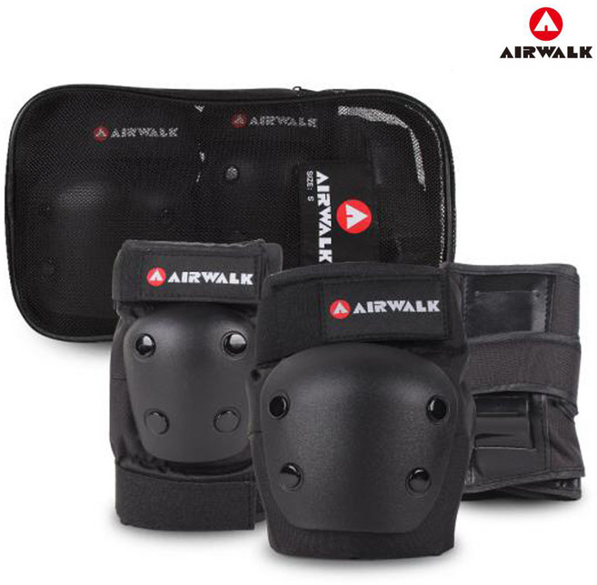 에어워크 파우치 + 보호대 3종 세트, 블랙, 1세트