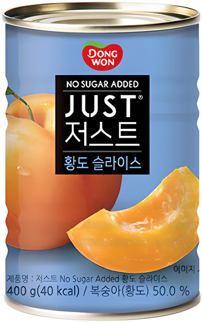 동원 저스트 노슈가 황도 슬라이스, 400g, 1개