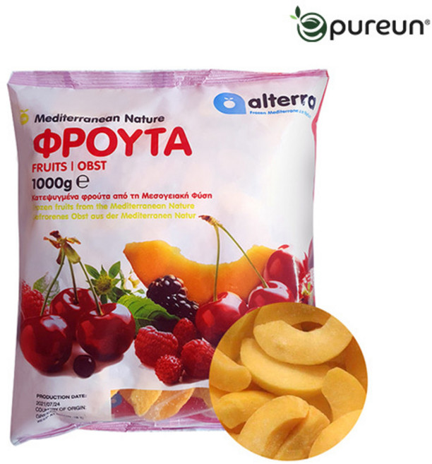 새콤달콤 냉동 복숭아 슬라이스 1kgx5봉, 1kg, 5개