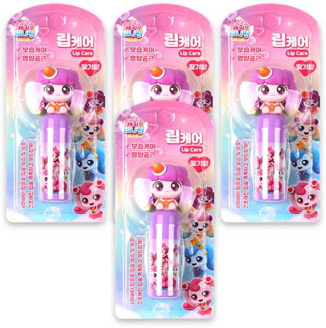 캐치티니핑 립케어 말랑핑, 4개, 3.8g, 딸기향