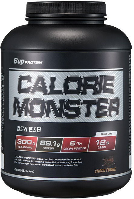BUP 칼로리몬스터 초코맛 4kg 헬스보충제 단백질보충제 체중증가 게이너, 1개