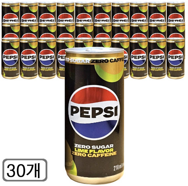 펩시 제로슈거 라임향 제로카페인 210ml 30개
