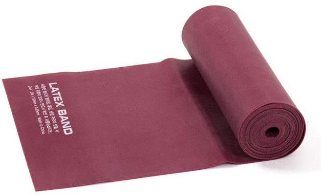 프로-스펙스 라텍스밴드 요가 필라테스 스트레칭 스포츠 고무 운동밴드, 버건디