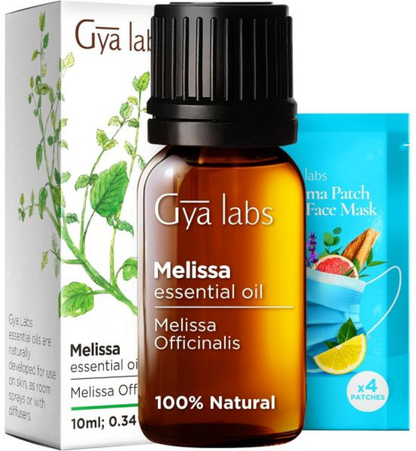 프리미엄 에센셜 오일 Gya Labs Melssa Essental Ol for Dffuser 0.34 Fl Oz 피부 DY 아로마테라피 캔들 만들기 위 100% 멜리사 달콤하고, 프리미엄 에센셜 오일 Gya Labs Melssa Es