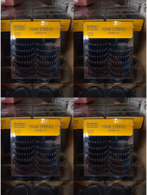노브랜드 스프링 머리끈 18p x 4