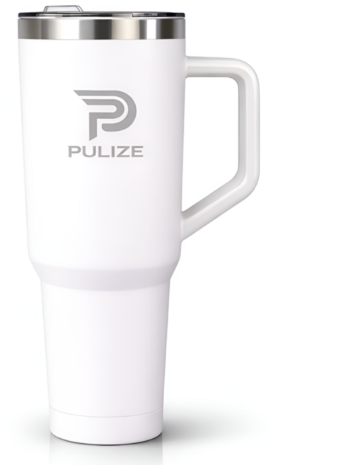 풀리제 1200ml 대용량 보온보냉 텀블러 차량 컵홀더 호환 스테인리스 빨대 텀블러, 1개, 1.2L, 퓨어화이트