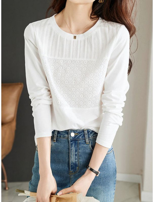 에꼴드파리 클레아 자수 긴팔티셔츠 F59WTB004Z