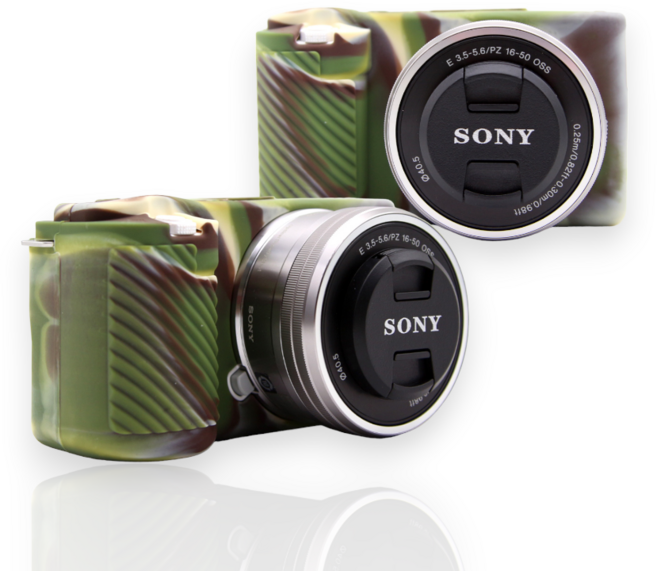 소니 ZV-E10 컬러 하우징 범퍼 케이스, CAMO, 1개