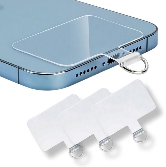 솔레비타 TPU 스마트폰 행온택 태그홀더, 투명, 3개