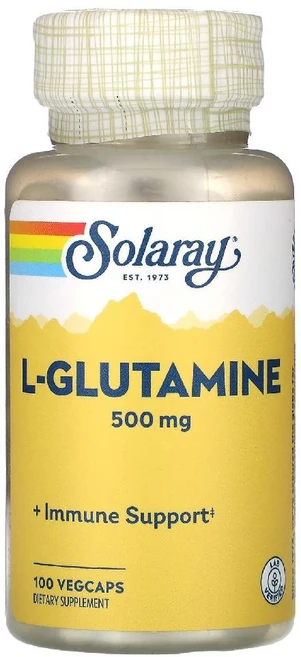 솔라레이 L-글루타민 500mg 베지 캡슐 100정 1병 - 쿠팡