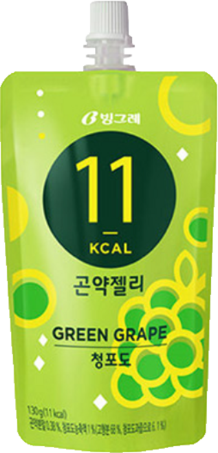빙그레 곤약젤리 청포도, 130g, 60개