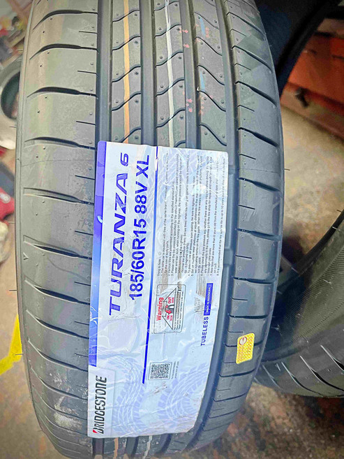 BRIDGESTONE普利司通 TURANZA 6輪胎 185/60R15 88V XL 舒適靜音 安全耐磨, 1個, 到店安裝
