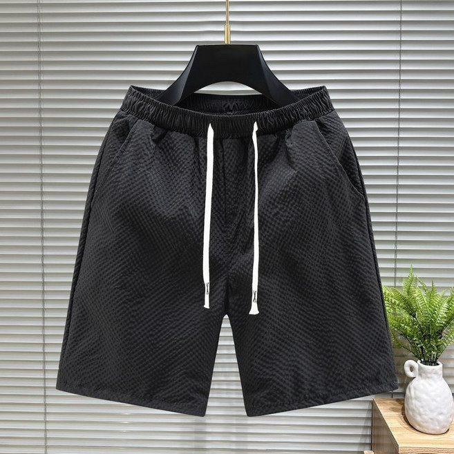 男士潮流休閒五分褲, 1個, K093#黑色S 75-90