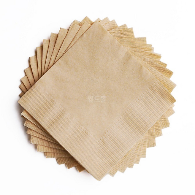 [진양제지] 칵테일 무지 냅킨(브라운/화이트), 1개, 1개