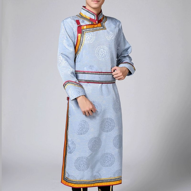 몽골 전통 의상 코스튬 의류 무대 공연복 남자 공연 축제 소품 가운