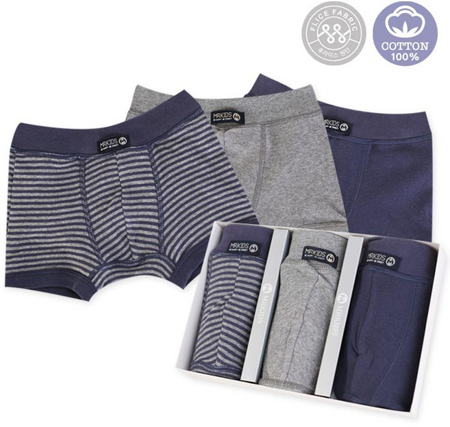 엠알키즈 젠틀드로즈 면100 남아 사각팬티세트