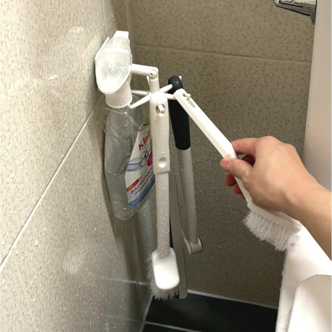 홈튜디오 돌아가는 회전형 공중부양 청소솔세트, 화이트, 1개