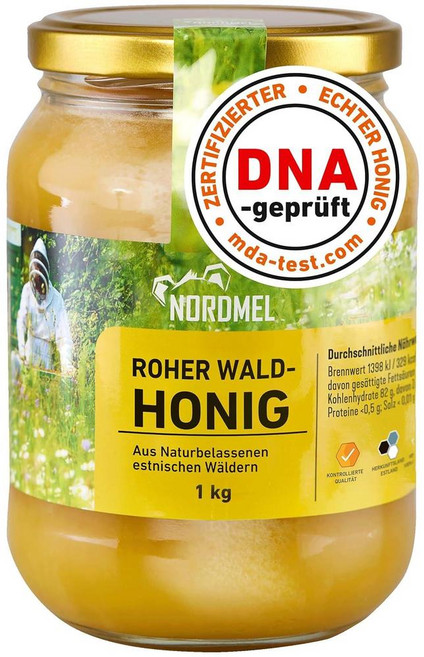 비정제 에스토니아 발트해 숲 천연 벌꿀, 1kg, 1개