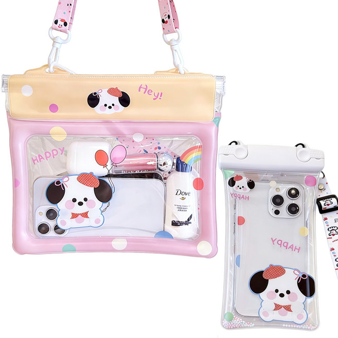 별라 워터파크 물놀이 핸드폰 스마트폰 방수팩 수영장 방수 파우치 2종 세트, 1세트, B형