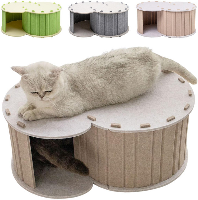 고양이터널 S자 터널 고양이 숨숨집 고양이캣터널, 1개, Camel