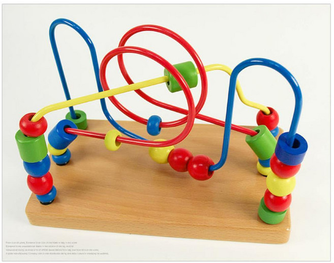 롤러코스터 원목 구슬 옮기기 어린이집 기본 교구 생일선물 아기장난감 유아완구, 1개