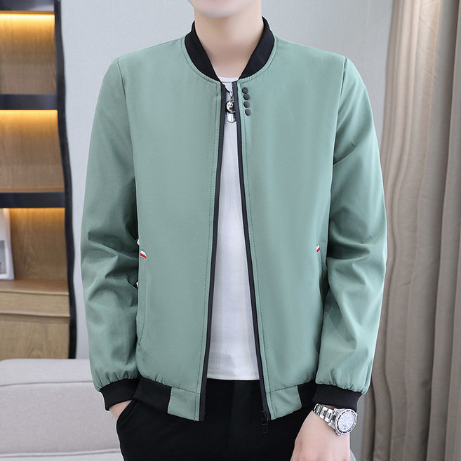 봄 가을 남자 점퍼 간절기 빅사이즈 슬림핏 야구점퍼 상의 캐주얼 남성 긴팔 아우터 자켓 YJW