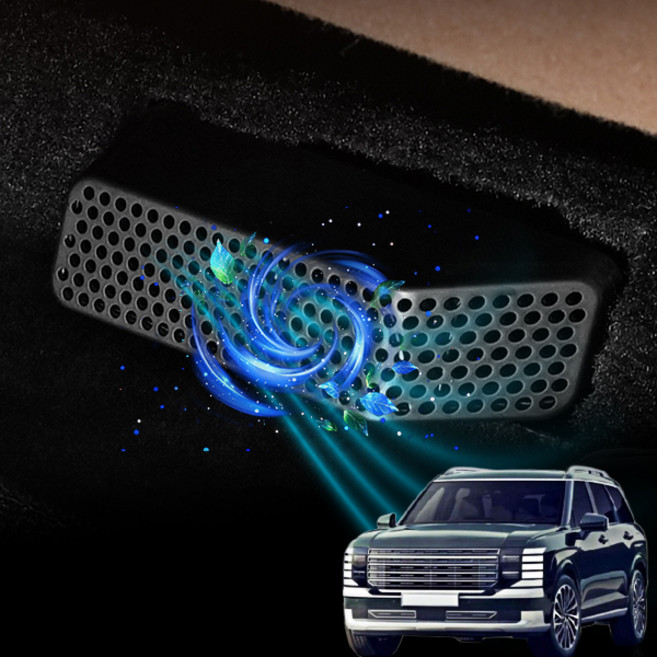 팰리세이드 3세대 LX3 시트 하단 송풍구 커버몰딩 튜닝용품, 무광블랙, 리어송풍구