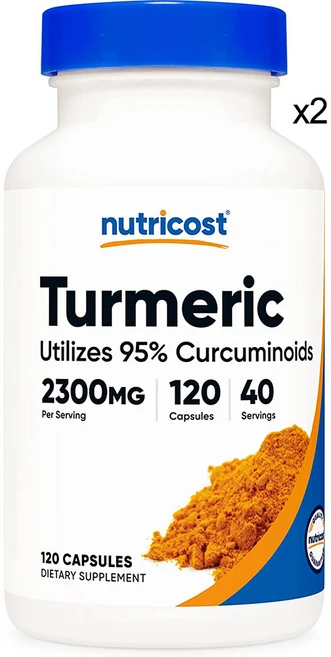 뉴트리코스트 커큐민 강황 커큐미노이드 766mg 120캡슐 Turmeric Curcumin, 2개, 120정 - 쿠팡
