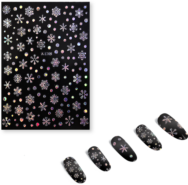 오름 자개스티커 전통 공예 외국인 선물 한국 기념품 네일 입체 홀로그램 자개무늬 꾸미기, 5개, A-1712