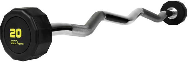 에코스포츠 프리미엄 고정식바벨 세트 헬스장 홈짐, 1개, 컬바, 20kg