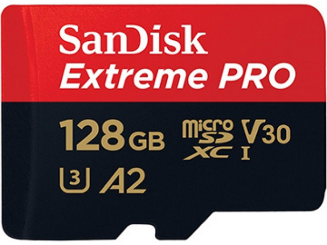SanDisk Extreme Pro microSDXC V30 U3 A2 UHS-I 記憶卡 含SD轉接卡, 128GB, 1個