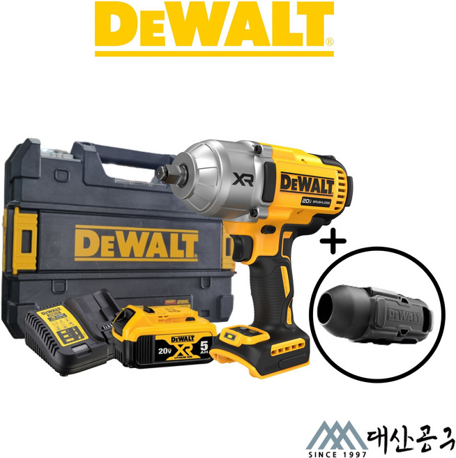 디월트 20V 충전 1/2인치 하이토크 임팩트 렌치 DCF900 P1T P2T 전동 임팩, 01. P1T (케이스+배터리1개+충전기), 1개