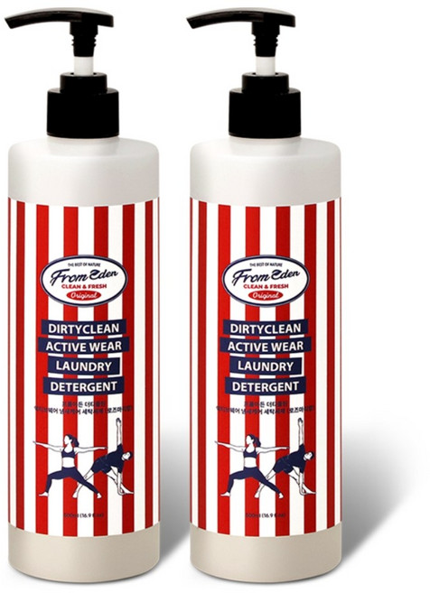 [라스트특가] 스포츠웨어 탈취 세탁세제 피부면역 다래추출물 천연허브, 2개, 500ml