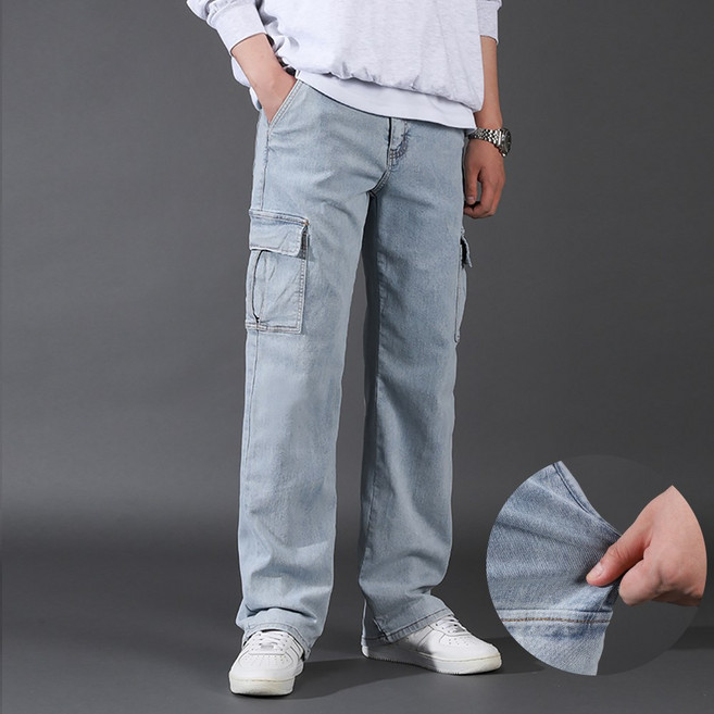 후앙스 와이드 카고 이지 스탠다드 데님 팬츠 NJCP-8651